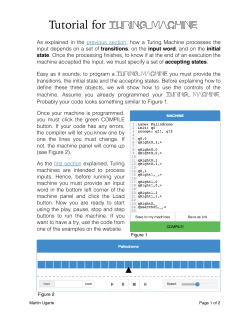 Tutorial for TURING MACHINE