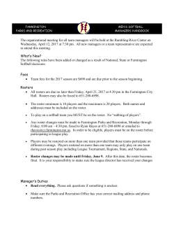The organizational meeting for all team managers will be held at the