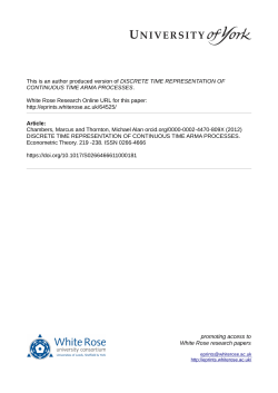 discrete time representation of continuous time arma processes