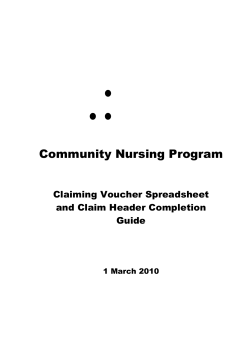 Guide to Completing the DVA Claiming Voucher Spreadsheet