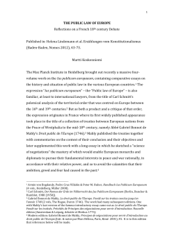 Public Law of Europe..