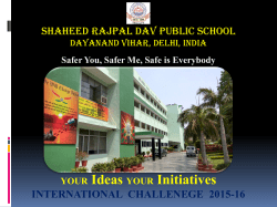 Road Safety Presentation - Your Ideas, Your Initiatives