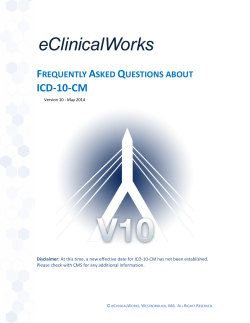 Frequently Asked Questions About ICD-10-CM
