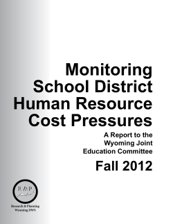 Monitoring School District Human Resource Cost Pressures