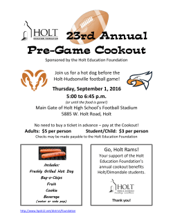 23rd Annual Pre-Game Cookout