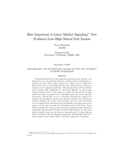 How Important is Labor Market Signaling? New Evidence from High
