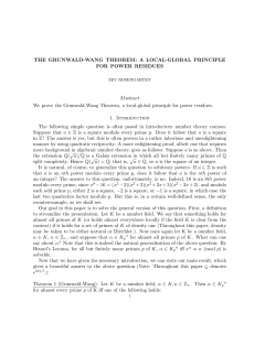 The Grunwald-Wang Theorem