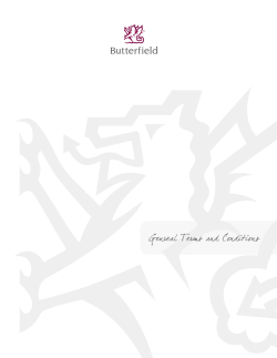 General Terms and Conditions