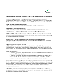 Frequently Asked Questions Regarding a SECU Card