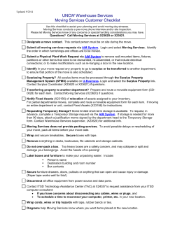 Pre-Move Inspection Check list