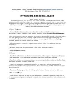 intramural broomball rules