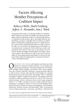 Factors Affecting Member Perceptions of Coalition Impact