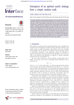 Emergence of an optimal search strategy from a simple random walk