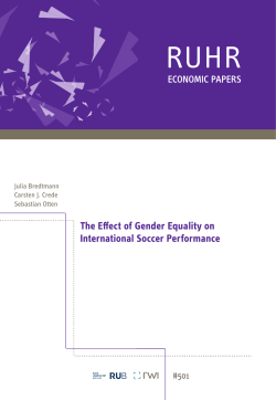 The Effect of Gender Equality on International Soccer