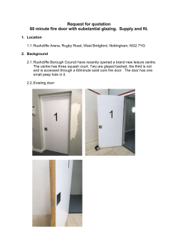 Request for quotation 60 minute fire door with