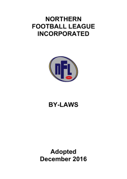 NFL By-Laws - Northern Football League