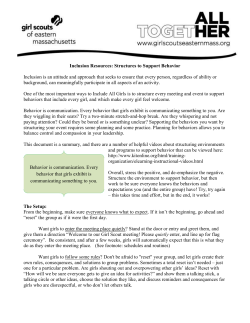 NCTI Webinar: Structuring Your Program to Support Behavior