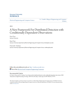 A New Framework For Distributed Detection with Conditionally