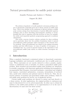 Natural preconditioners for saddle point systems