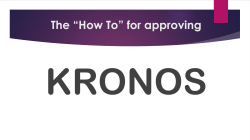 Kronos Instructions