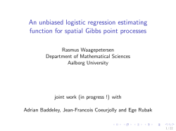 An unbiased logistic regression estimating function for spatial Gibbs