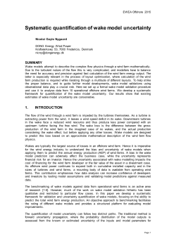 Systematic quantification of wake model uncertainty - EERA-DTOC
