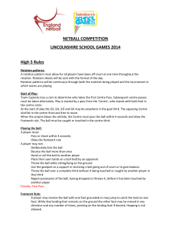 High 5 Netball Rules 2014