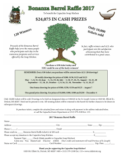 Bonanza Barrel Raffle 2017