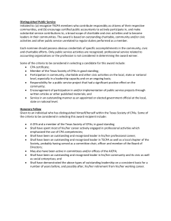 Please review the criteria - Texas Society of Certified Public