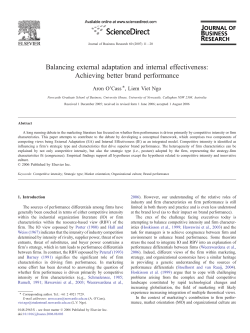 Achieving better brand performance