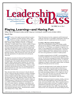 Playing, Learning&mdash;and Having Fun