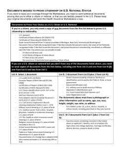 Documents needed to prove citizenship