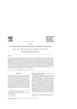 Emerging trends in retail pricing practice