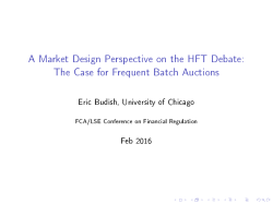 A Market Design Perspective on the HFT Debate: The Case for