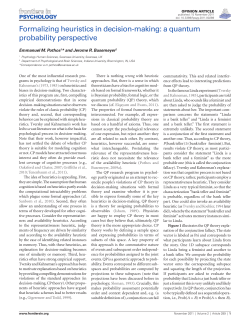 Formalizing heuristics in decision-making: a quantum probability
