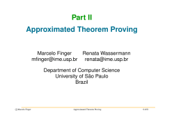 Part II Approximated Theorem Proving - MAT-UnB