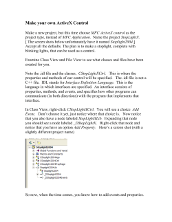 Make your own ActiveX Control
