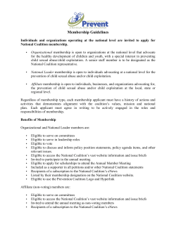 Membership Guidelines - National Coalition to Prevent Child Sexual