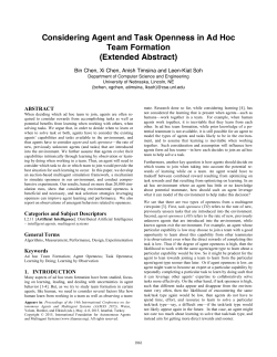 Considering Agent and Task Openness in Ad