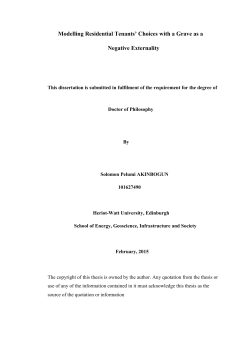 Modelling Residential Tenants` Choices with a Grave as a Negative
