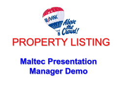 property listing - Maltec Solutions
