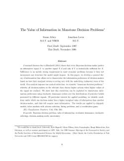 The Value of Information in Monotone Decision Problems