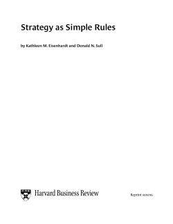 Strategy as Simple Rules