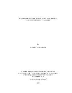 GENTLEWOMEN PREFER WOMEN: REFIGURING