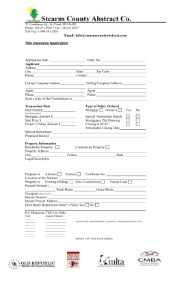 Title Insurance Application
