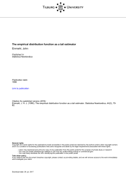 Tilburg University The empirical distribution