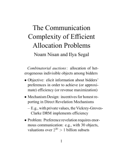The Communication Complexity of Efficient Allocation Problems