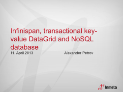 Infinispan, transactional key-value DataGrid and NoSQL