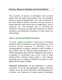 Poverty, Resource Equality and Social Policies - 5