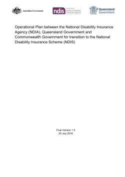 Terms of the Queensland Operational Plan Purpose